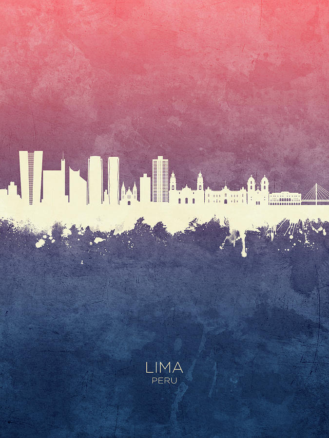 Lima Peru Skyline #91 Digital Art by Michael Tompsett