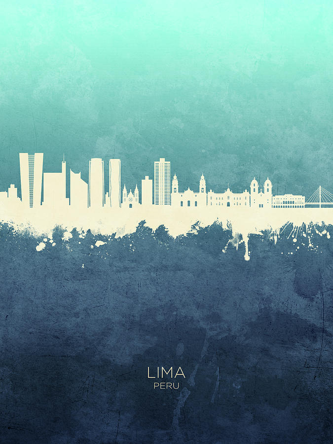 Lima Peru Skyline #92 Digital Art by Michael Tompsett