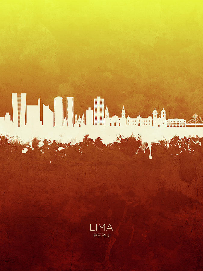 Lima Peru Skyline #94 Digital Art by Michael Tompsett