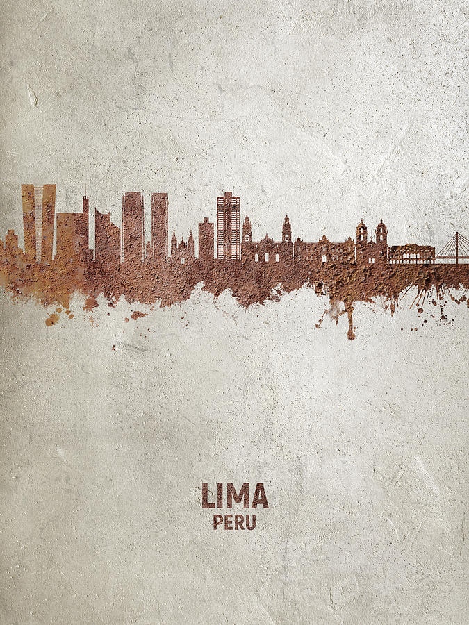 Lima Peru Skyline #95 Digital Art by Michael Tompsett