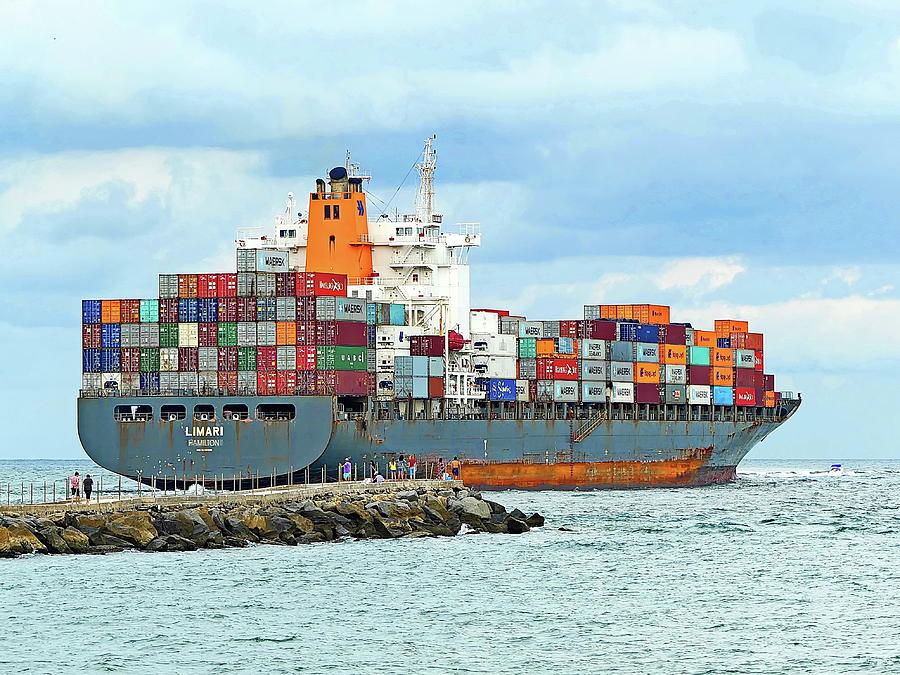 LIMARI Ship Departing from Port Everglades Photograph by Lyuba Filatova