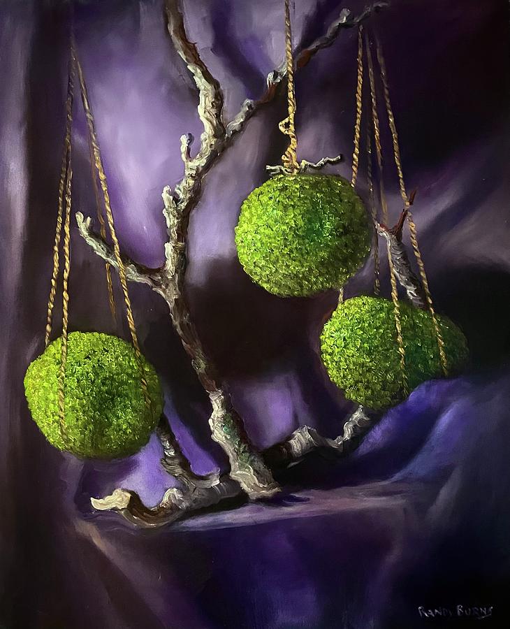 Lime and Violet Harmony Painting by Rand Burns