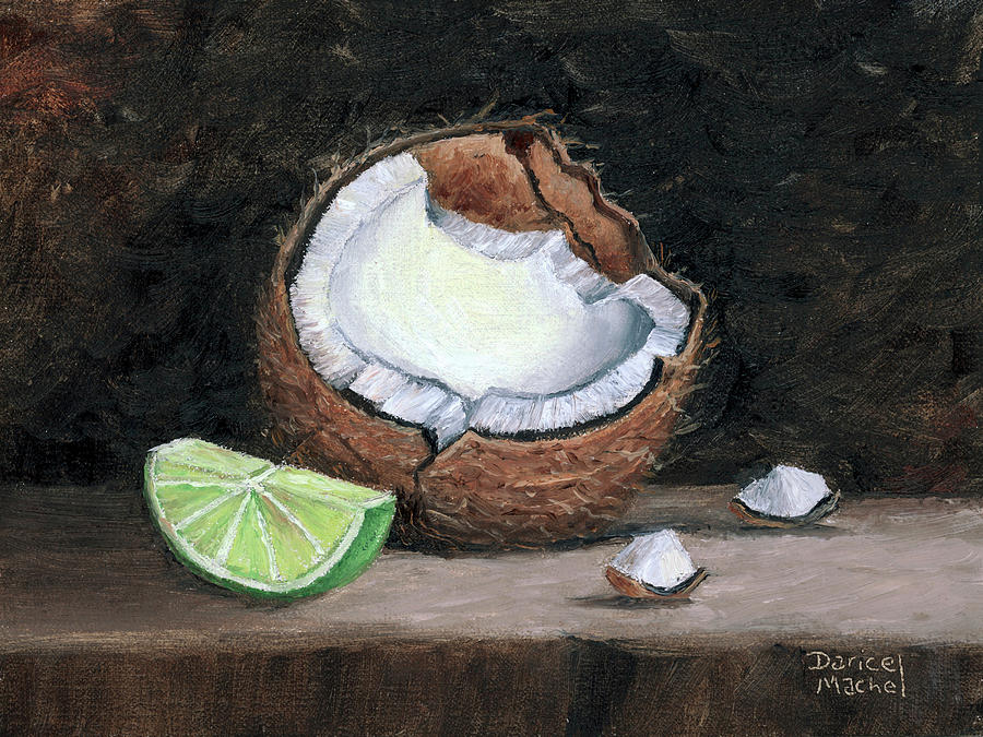 Nature Painting - Lime n Coconut by Darice Machel McGuire