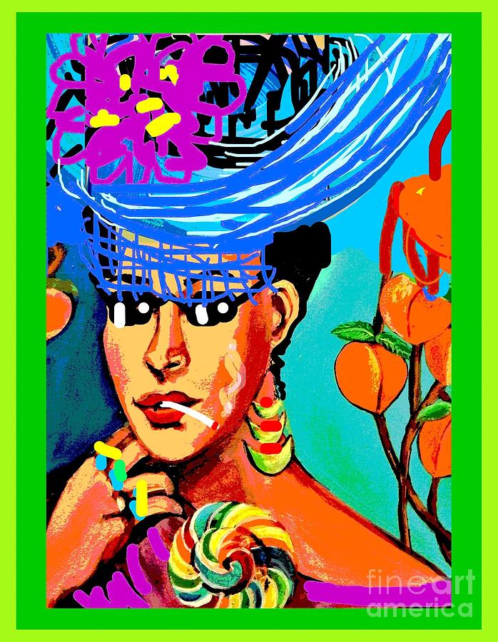 Lime Time Derby Queen4U2 Mixed Media by Ecinja Art Works