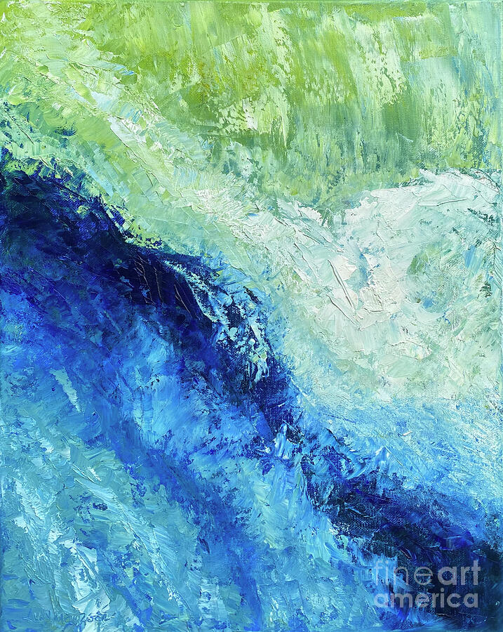 Beach Painting - Lime Wave by Alan Metzger