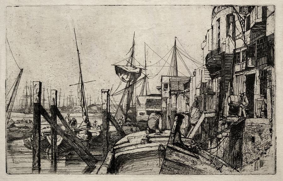 Limehouse 1859 James McNeill Whistler Painting by MotionAge Designs