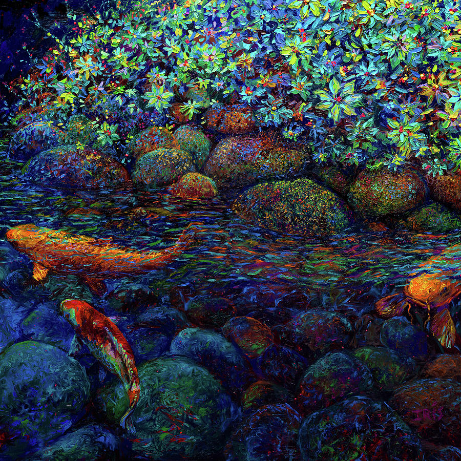 Fish Painting - Limerance by Iris Scott