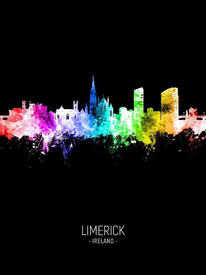 Limerick Ireland Skyline #45 Digital Art by Michael Tompsett