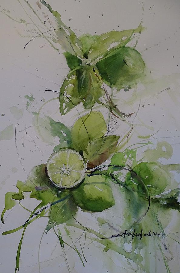 Limes with a Twist Painting by Sandra Strohschein