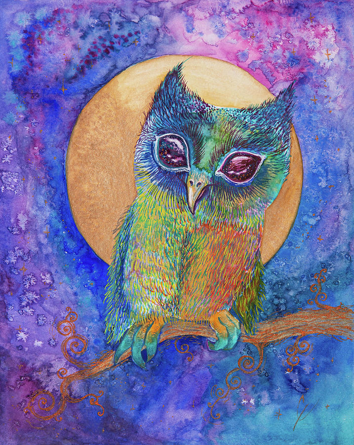 Fullmoon Painting - Limitless space in fairytale eyes by Varvara Medvedeva Fullmoon Painting - Limitless space in fairytale eyes by Varvara Medvedeva