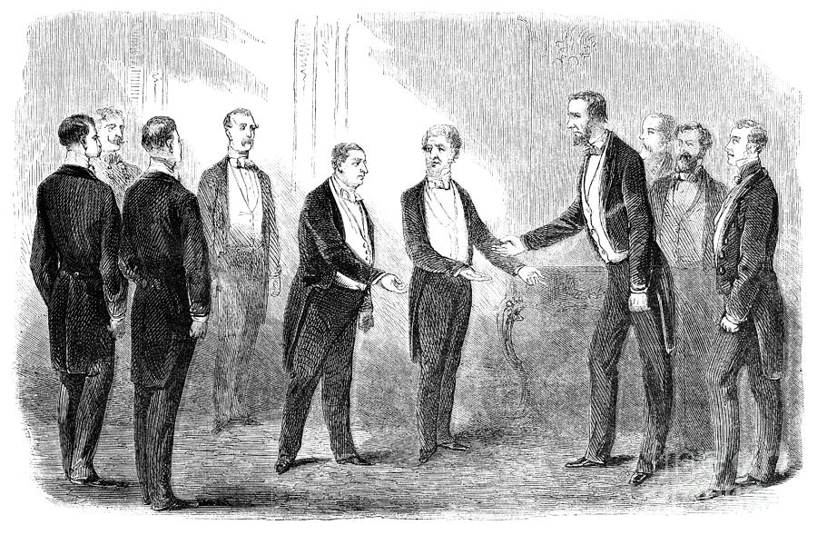 Lincoln and Prince Napoleon, 1861 Drawing by Granger