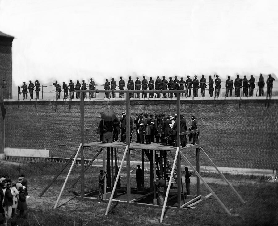 Lincoln Assassination Conspirators On The Gallows - 1865 Photograph by War Is Hell Store