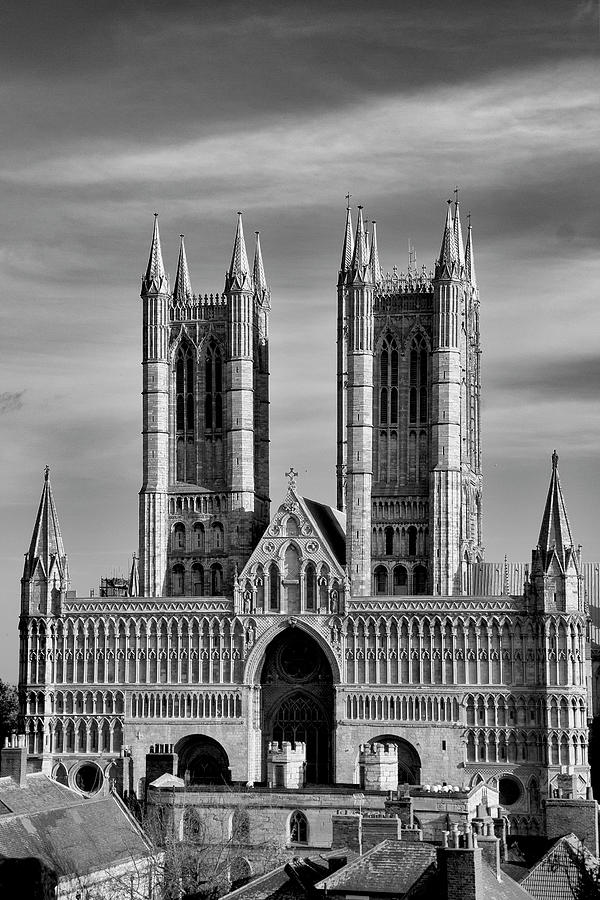 Lincoln Cathedral In Black And White Photograph by Artur Bogacki
