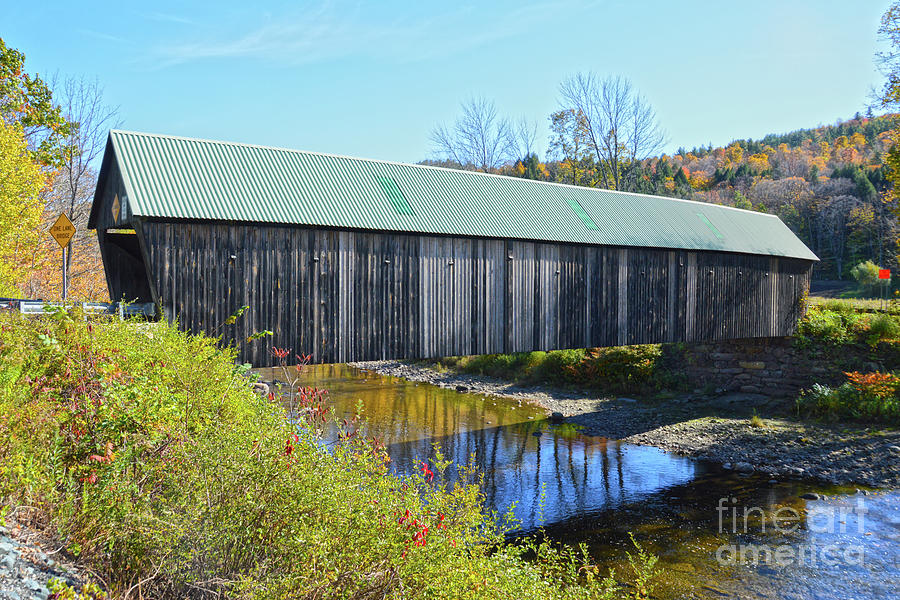Lincoln Covered Bridge In Autumn Photograph
