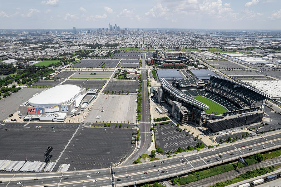 Lincoln Financial Field, Citizens Bank Park, Wells Fargo Center, and