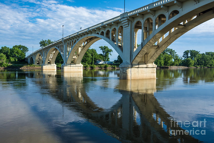 Lincoln Memorial Bridge 2 -  Vincennes -  Indiana Photograph by Gary Whitton