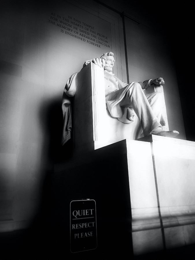 Lincoln Memorial In Black And White Photograph