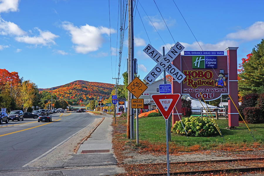Lincoln NH Downtown Fall Foliage Route 112 Kancamagus Highway Photograph by Toby McGuire