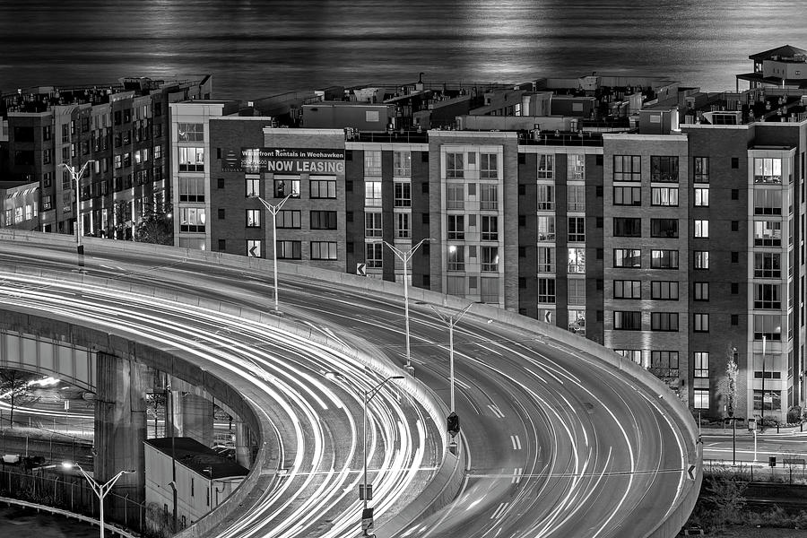 Lincoln Tunnel 495 Helix  BW Photograph by Susan Candelario