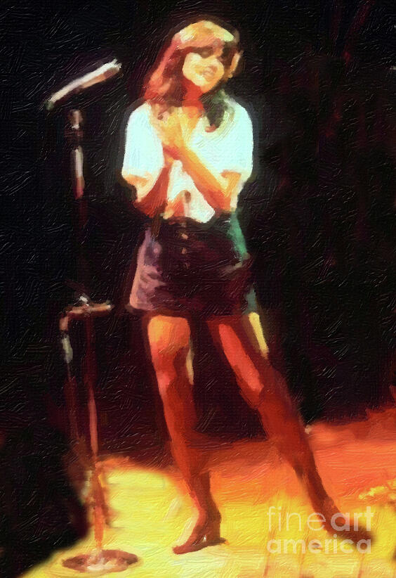 Linda Ronstadt #5 Painting by Steve Mitchell