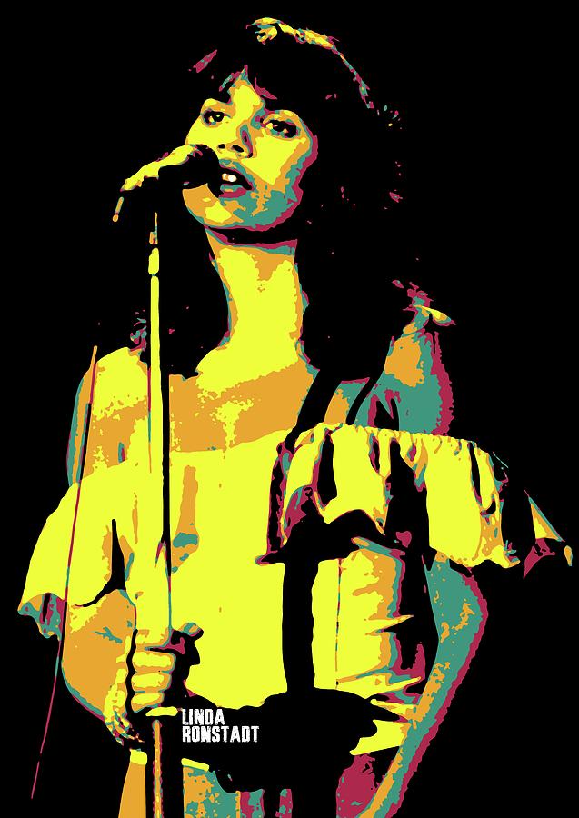 Linda Ronstadt pop art v3 Digital Art by Andika Bahtiar - Fine Art America