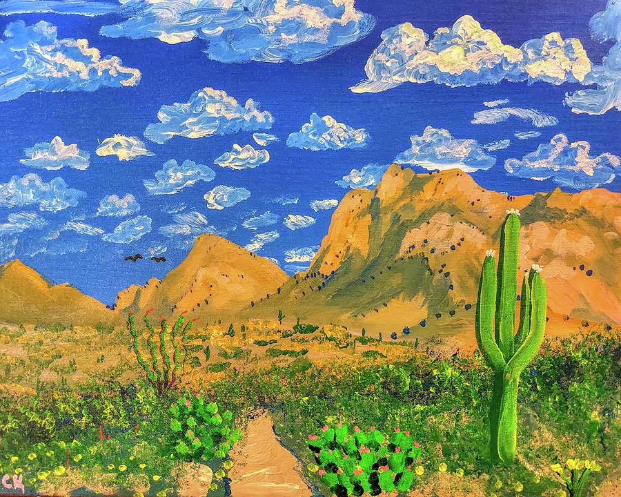 Linda Vista Loop Spring, Oro Valley AZ Painting by Chance Kafka