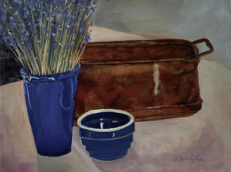 Copper Painting - Lindas Lavender by Laura Drumwright