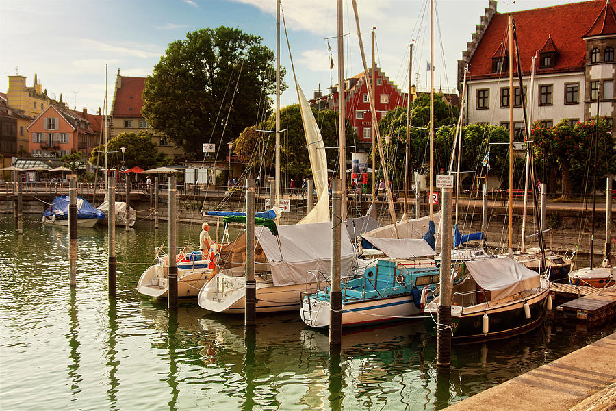 Lindau marina on Lake Constance, Germany Photograph by Tatiana Travelways