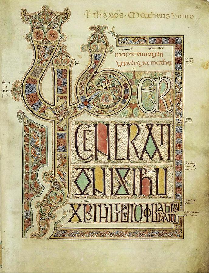Book Digital Art - Lindisfarne Gospels, Folio 27r. by Tom Hill