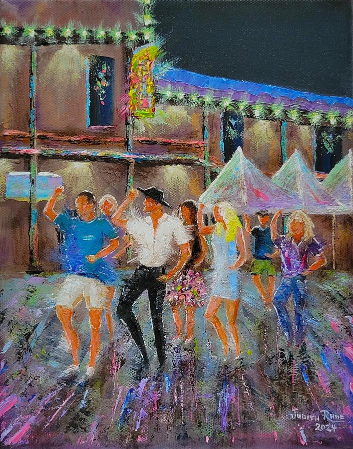 Line Dancers Painting by Judith Rhue