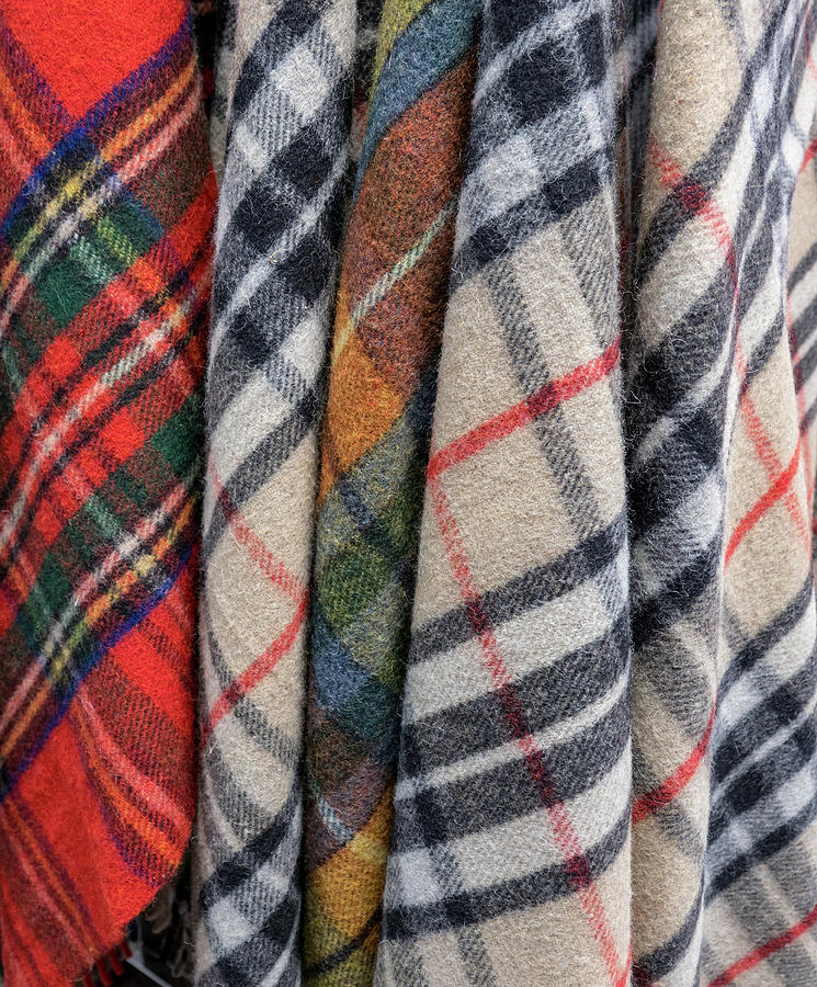 Line of Tartans Photograph by Jean Noren