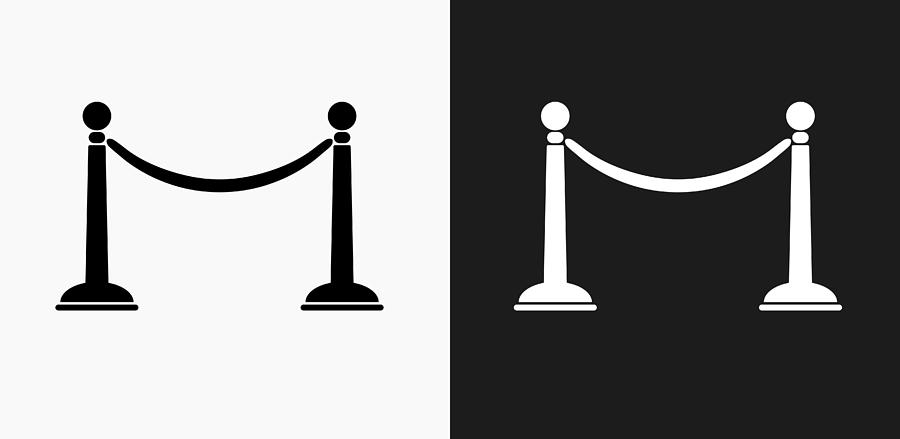 Line Rope Icon on Black and White Vector Backgrounds Drawing by Bubaone