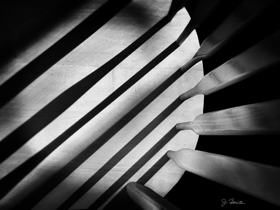 Lines and Shadows Mono Photograph by Joe Bonita