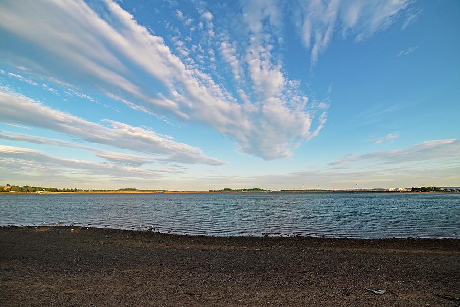 Lines of Clouds over Pleasure Beach and Pleasure Bay on Castle Island Boston MA Photograph by Toby McGuire