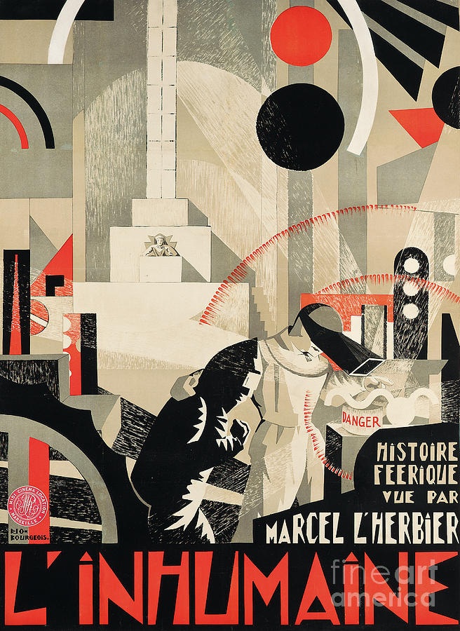 Vintage Film Poster Inhumaine, 1924 Painting by Georges Djo Bourgeois