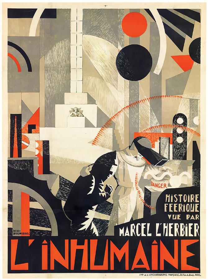 Vintage Mixed Media - LInhumaine, 1924 - art by Georges Djo Bourgeois by Movie World Posters