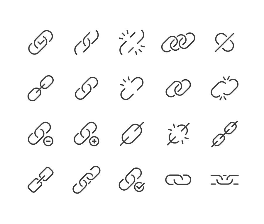 Link Icons - Classic Line Series Drawing by -victor-