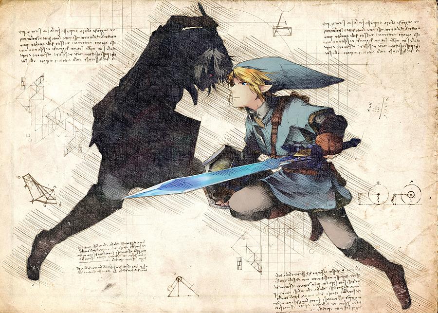 Link and Zelda artwork by Big Mart