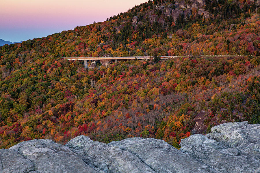 Linn Cove Viaduct at Dawn Photograph by Claudia Domenig - Fine Art America