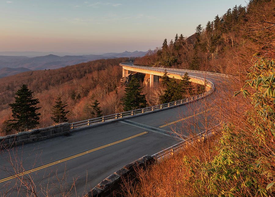 Linn Cove Viaduct Golden Hour Photograph by Donnie Whitaker