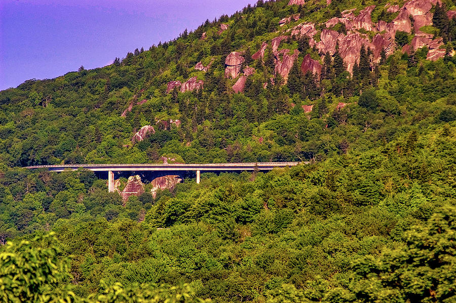 Linn Cove Viaduct in North Carolina 043 Photograph by James C Richardson