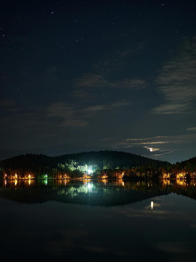 Linnavuori and the rising moon Photograph by Jouko Lehto