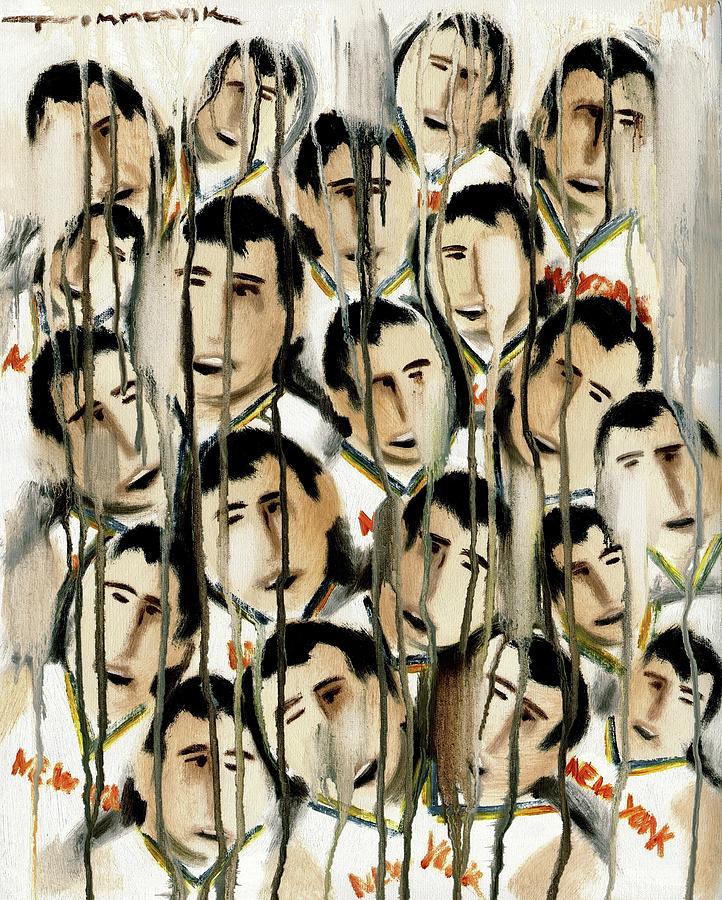 Basketball Painting - Abstract Jermey Lin Basketball Art Print by Tommervik Basketball Painting - Abstract Jermey Lin Basketball Art Print by Tommervik