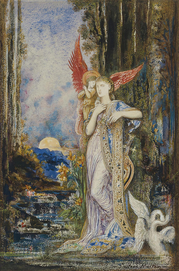 LInspiration. Gustave Moreau, French, 1826-1898. Painting by Gustave Moreau