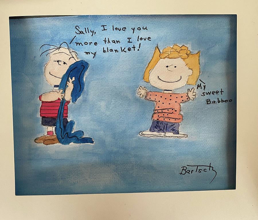 Linus and Sally Painting by David Bartsch