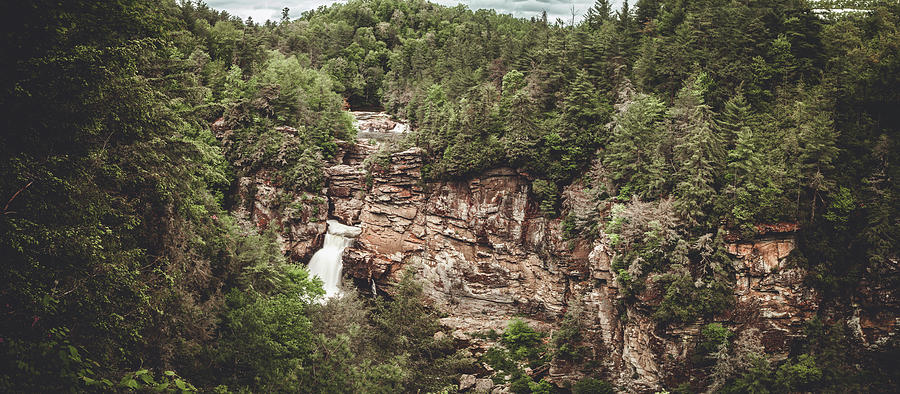 Nature Photograph - Linville Falls Panorama by Andrew Soundarajan