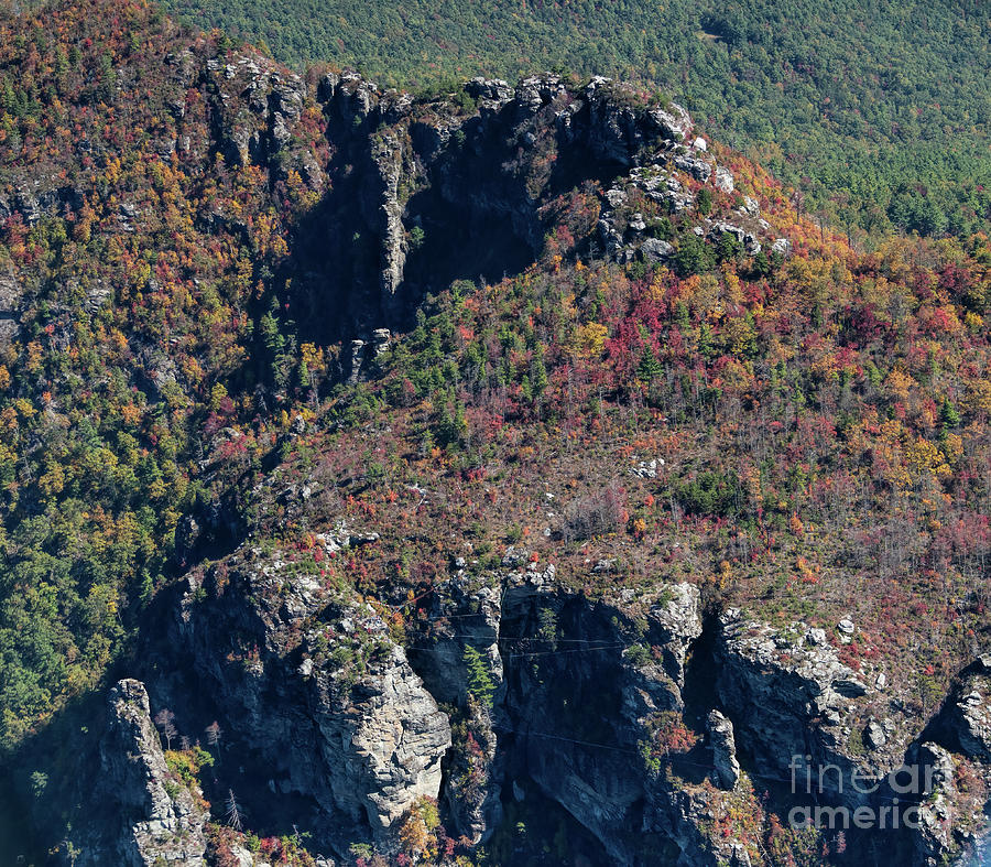 Linville Gorge Wilderness Aerial View of The Chimneys Photograph by David Oppenheimer
