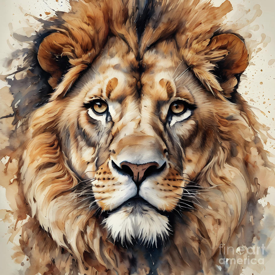 Lion 1 Digital Art by DSE Graphics