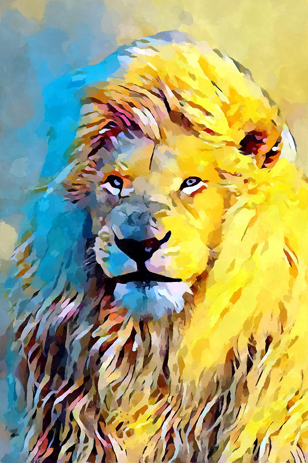 Lion 6 Painting by Chris Butler