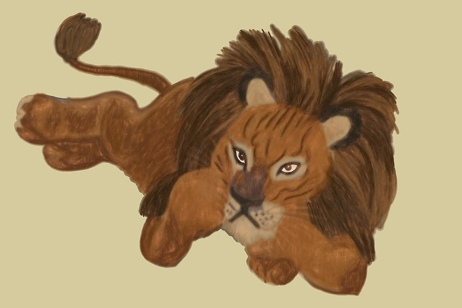 Lion Around in a Funk Digital Art by John Haldane